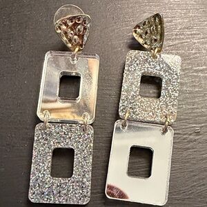 Chic Silver and Gold Dangle Earrings